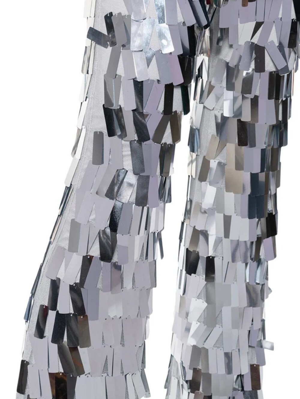 AKIRA Label Val Sequin Pant in Silver - Elastic Waistband - High Raise - Size 1X - Picture 4 of 12